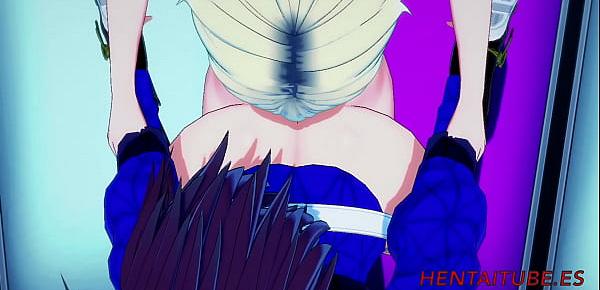  KDA League of Legend Hentai 3D Akali blowjob, boobjob and fucked with multiple cums in her mouth and pussy 22